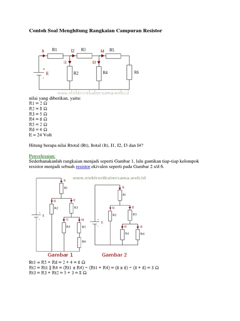Contoh Soal Rangkaian Campuran Resistor Contoh Soal Rangkaian Campuran Resistor