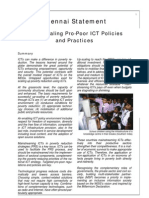 Chennai Statement On Up-Scaling Pro-Poor ICT Policies and Practices