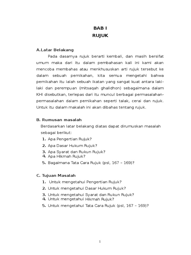 Pembahasan Rujuk Revisi | PDF