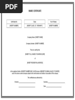 Editable Share Certificate Template Download