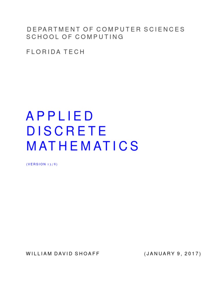 Applied Discrete Mathematics Overview | PDF | Integer (Computer