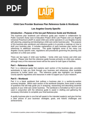 Child Care Business Plan