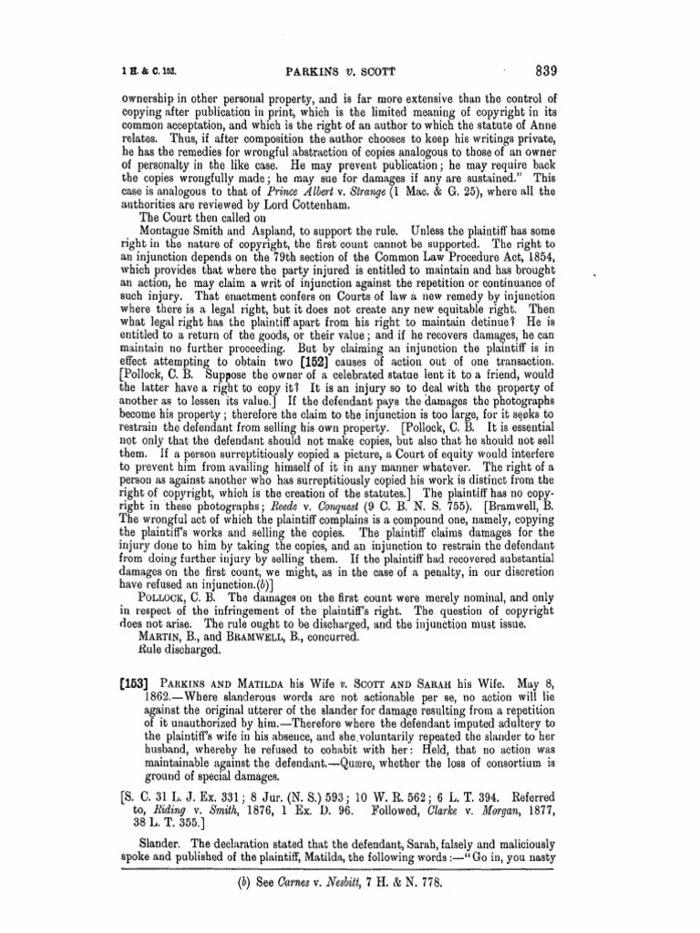 Parkins | Download Free PDF | Defamation | Injunction