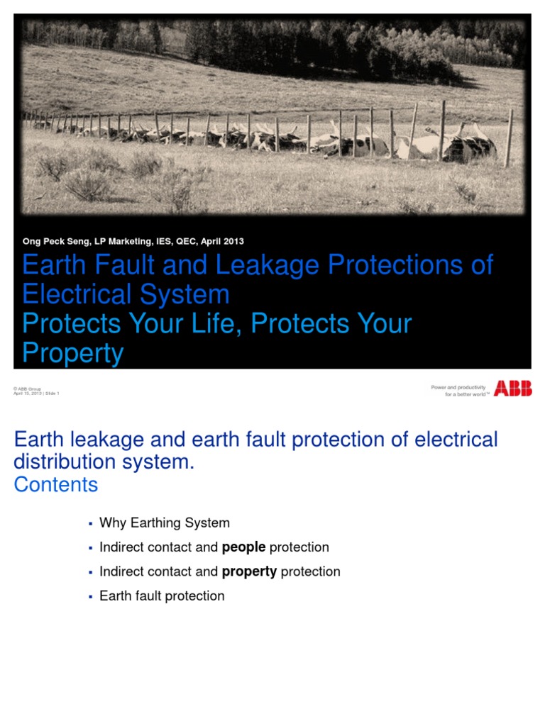 Earth Fault & Leakage Protection Guide | PDF | Computers