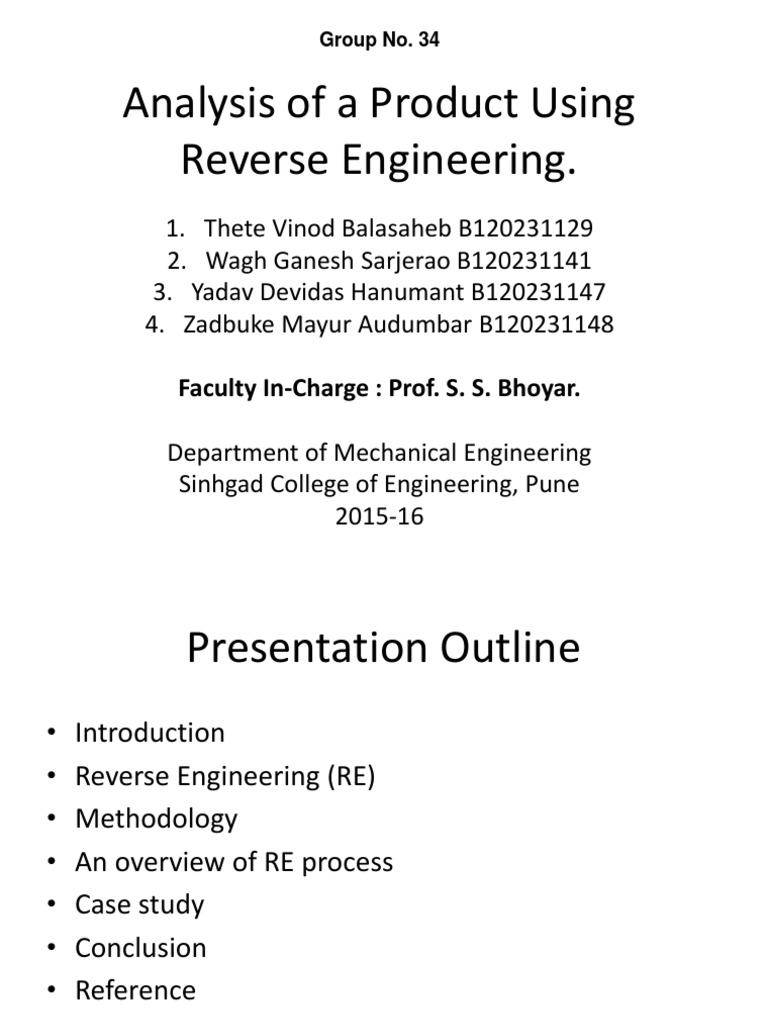 Reverse Engineering Analysis and Methodology | PDF | 3 D Modeling ...