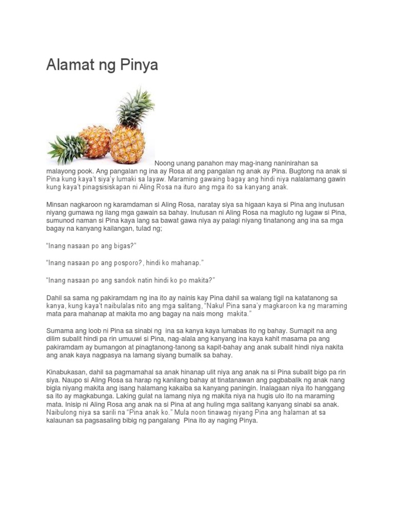 Alamat NG Pinya | PDF