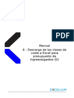 6 - Descarga de Las Clases de Coste A Excel para Presupuesto de Ingresos - Gastos (D)