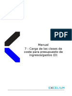 7 - Carga de Las Clases de Coste Para Presupuesto de Ingresos - Gastos (D)