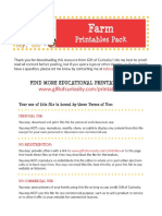 Farm Printables Pack PDF