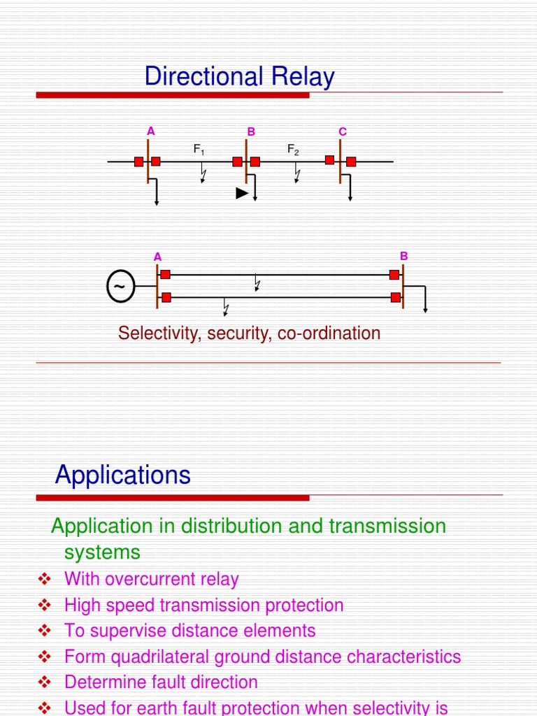Directional Relay Fundamentals, Applications, and Solutions for Close ...