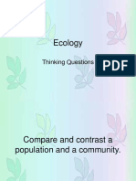 Ecology: Thinking Questions