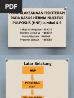 Download Penatalaksanaan Fisioterapi Pada Kasus Hernia Nucleus Pulposus  by Stefany Celine SN355662424 doc pdf