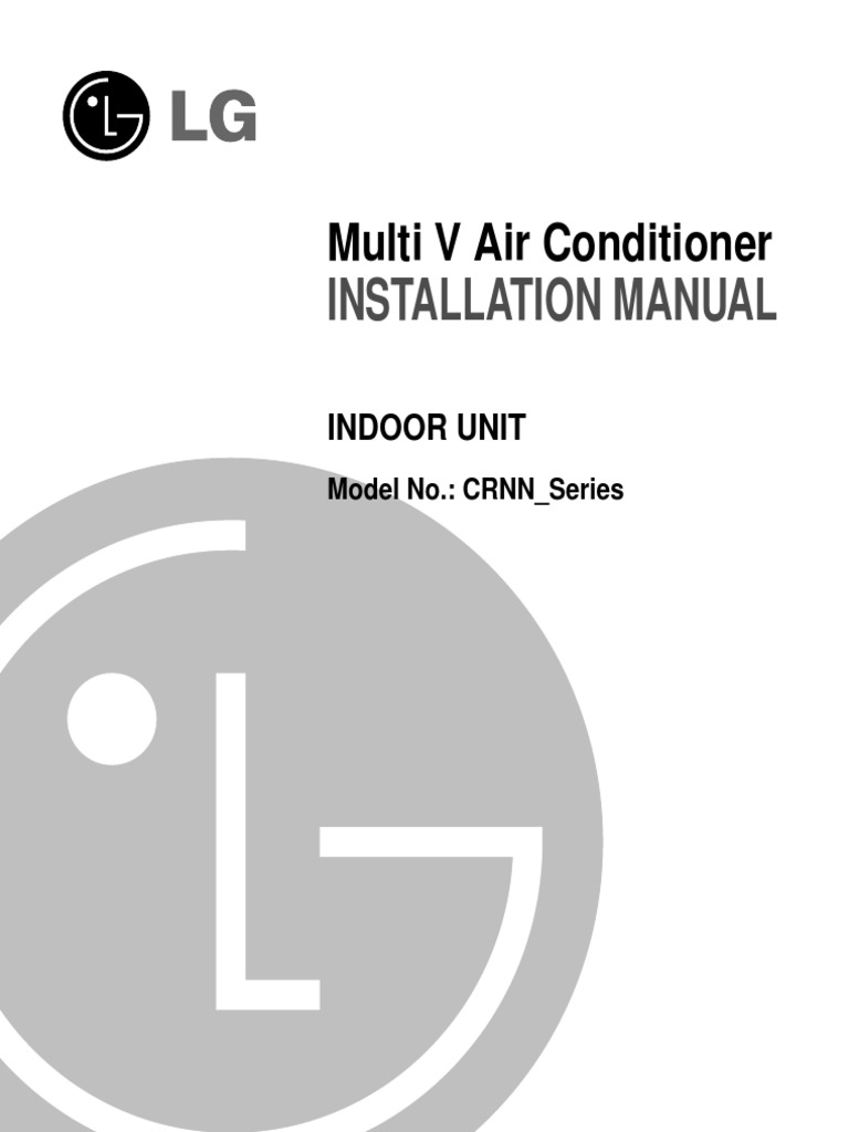 LG VRF Indoor Unit Installation Manual A20280A10hp | PDF | Electrical ...
