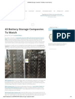 43 Battery Storage Companies To Watch - CleanTechnica