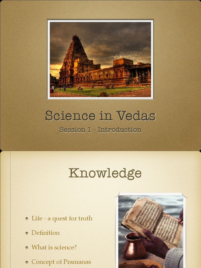 Science in Vedas Session 1 Introduction 1 | PDF | Vedas | Religious Books