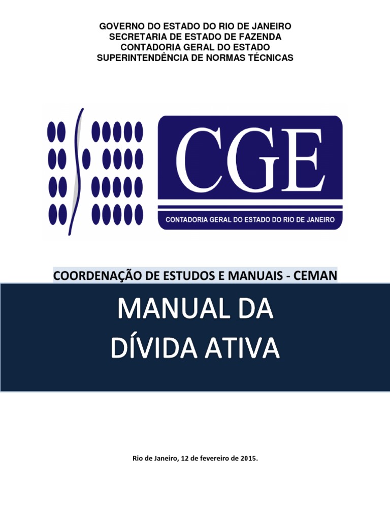 Manual Da Divida Ativa 12022015 Contabilidade Business