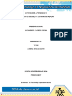 ACTIVIDAD de APRENDIZAJE 6 Evidencia 13 Feasibility Exportation Report Desarrollo