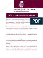 IPN Tips para Escribir La Tesis Más Rápido.