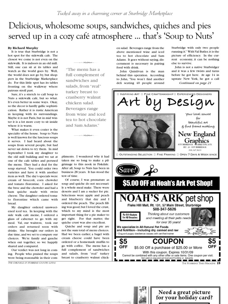 Soup To Nuts Review PDF Coffeehouse Food And Drink