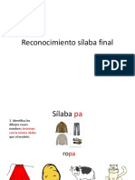 Reconocimiento Sílaba Final