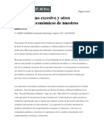 KAUFMAN, H. 2011 El Optimismo Excesivo y Otros Prejuicios Económicos de Nuestros Líderes