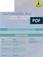 Gastroenteritis Akut: Pembimbing: Dr. Pugu Widagdo, SP - PD Disusun Oleh: Yudi Pratama - 15710276