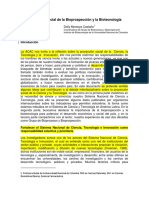 Proyección Social de La Bioprospección y La Biotecnología PDF