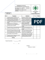 Daftar Tilik Inspeksi Sanitasi Tempat Pengolahan Makanan