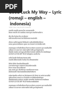 Original Romaji Lyrics English Translation Leisure