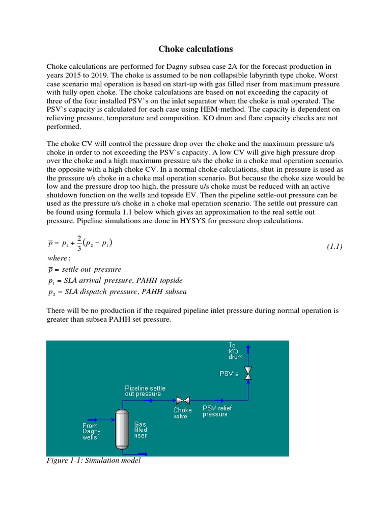 Choke Calculation (Sizing) Pipeline Transport Gas Technologies