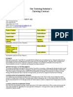 Tutoring Contract Breakdown