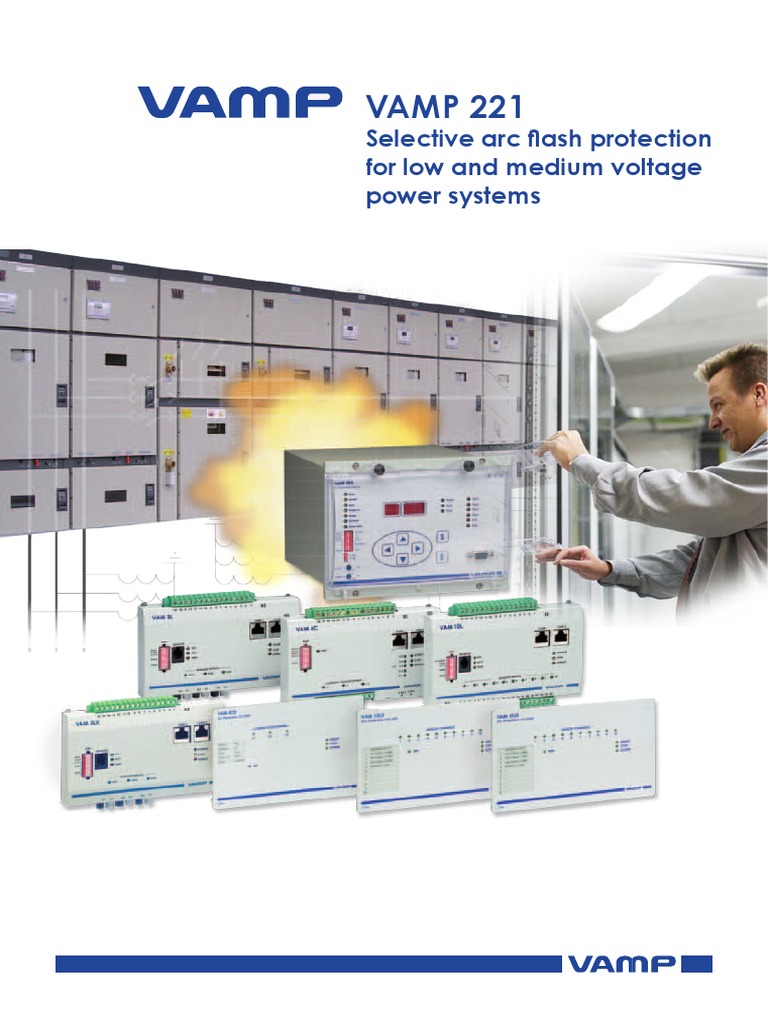 VAMP arc flash detection.pdf Relay Electric Power System