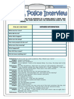 A Police Interview Past Continuous Reading Comprehension Exercises Tests 69973