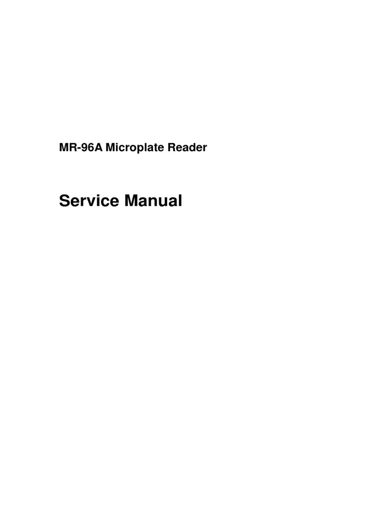 Mr 96a Service Manual V3 0 En Computer Hardware Optical Filter