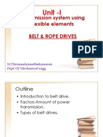 Transmission System Using Flexible Elements Belt & Rope Drives
