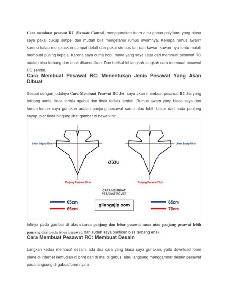 Cara Membuat Pesawat RC | PDF