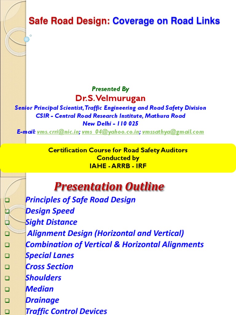 Principles of Safe Road Design | PDF | Traffic | Road