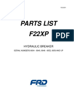F22 Parts List for Hydraulic Breaker