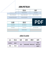 Daftar Piket Dan Jadwal Mata Pelajaran