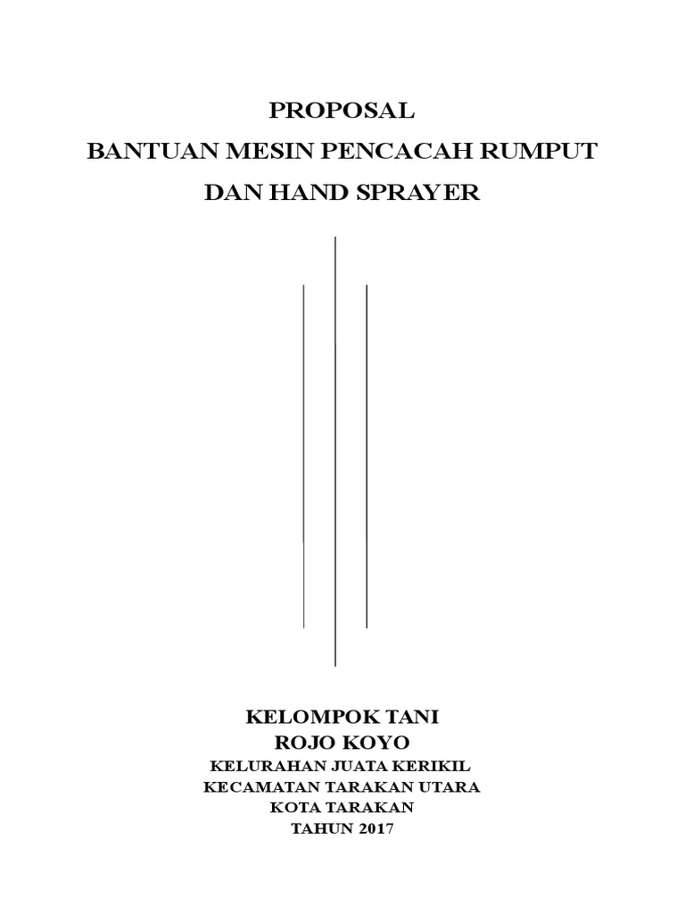 Proposal Poktan Rojo Koyo Mesin Pencacah Rumput