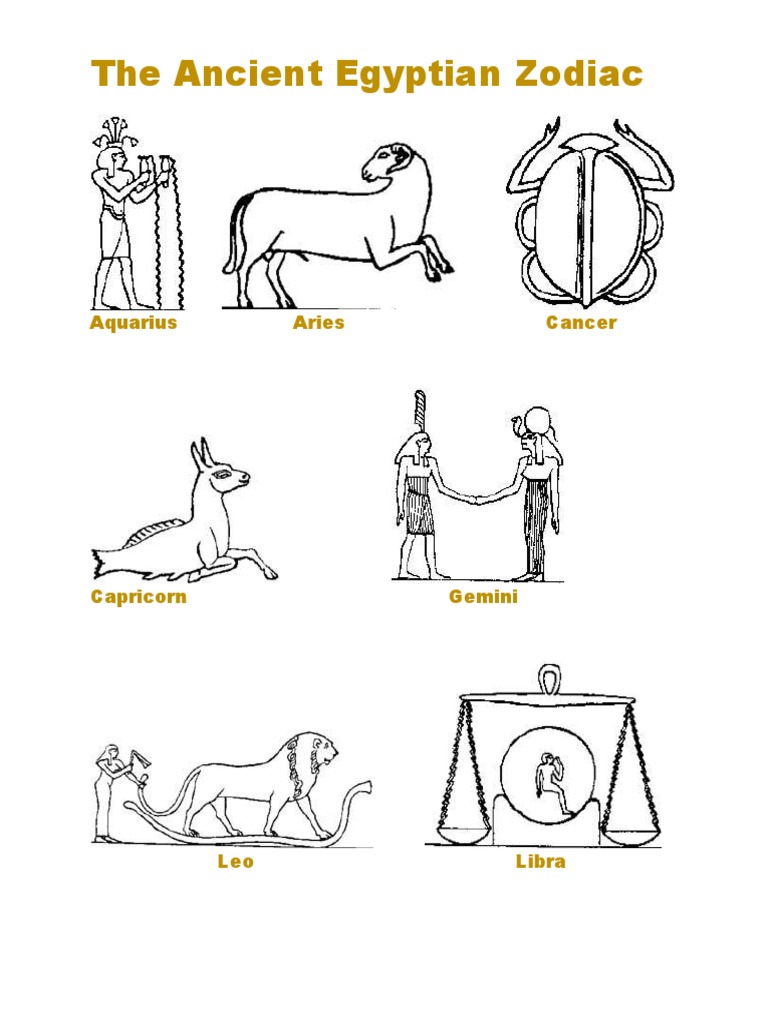 The Ancient Egyptian Zodiac Astrological Sign Zodiac