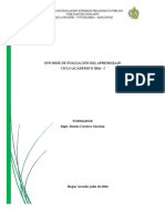 Informe de Evaluación Del Aprendizaje