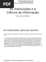 As Instituições e a Ciência Da Informação