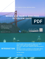 Needs and Wants Analysis Interview Guide