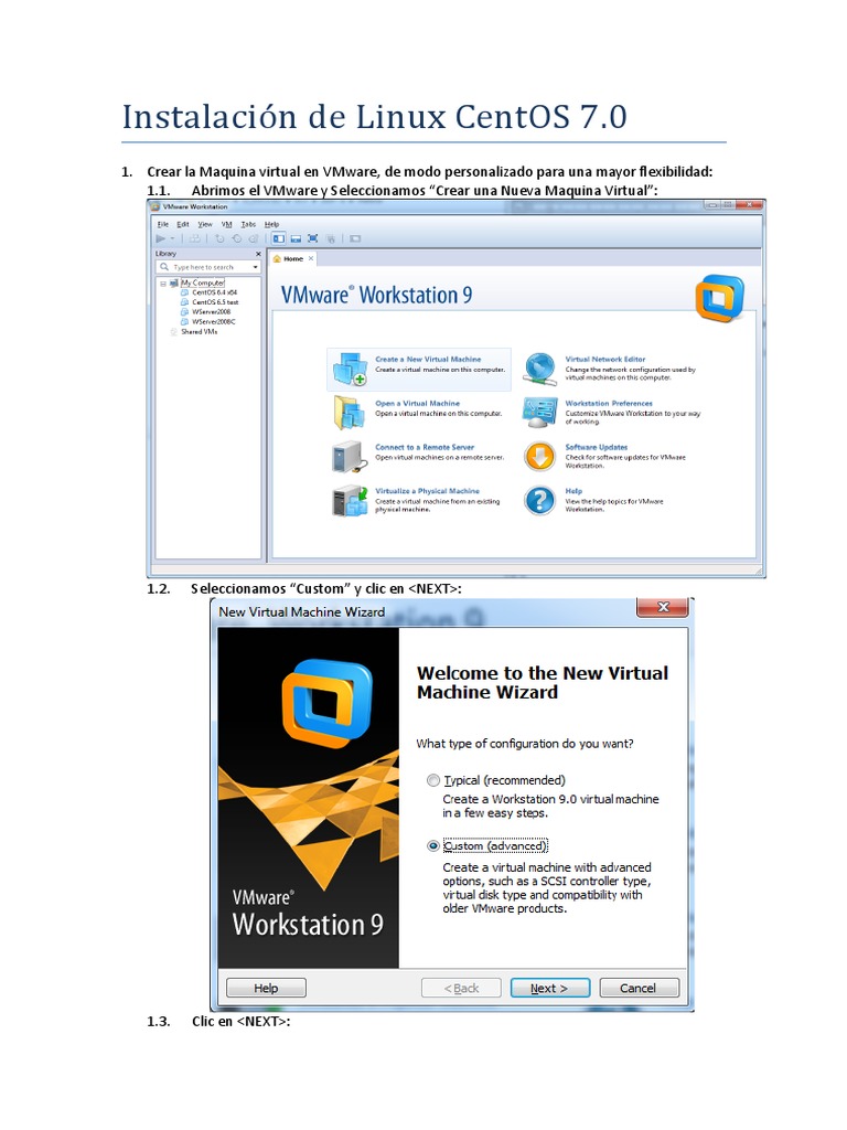 Instalación de CentOS 7 en VMware | PDF | Tecnología de sistema ...