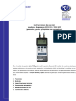 Medidor de presión PCE 910 / PCE 917