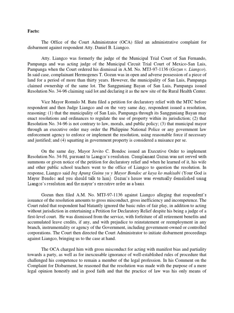 Facts Lawyer Disbarment