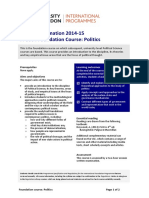 FP0004 Foundation Course - Politics