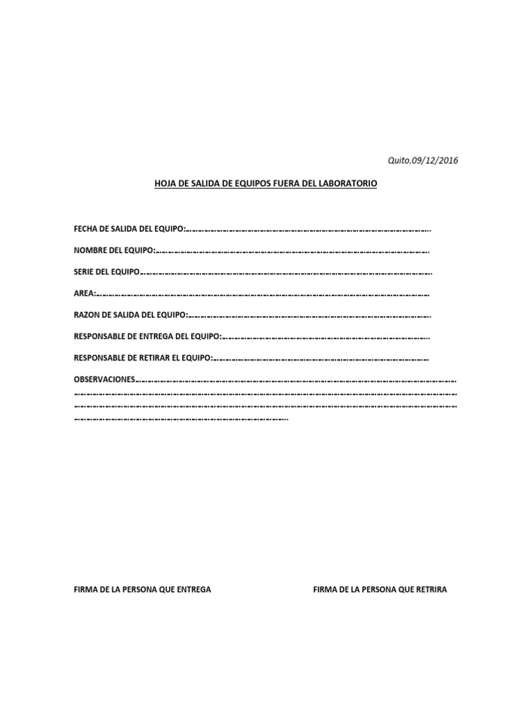 Carta De Salida Voluntaria