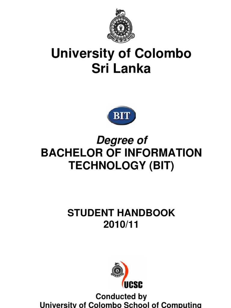 University of Colombo Sri Lanka: Bachelor of Information Technology ...